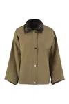 Weekend Max Mara Dorema Water Repellent Cotton Jacket In Green