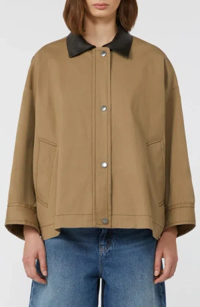 Weekend Max Mara Dorema Cotton Canvas Jacket In Brown