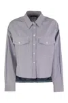 Weekend Max Mara Striped-pattern Shirt In Purple