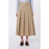 Weekend Max Mara Dorme Pleat Maxi Skirt In Neutral