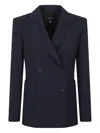 Weekend Max Mara Double-breasted Blazer In Blue
