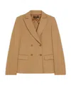 Weekend Max Mara Guelfi Double Breasted Blazer In Camel