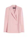 Weekend Max Mara Tailored Double Breasted Blazer Buttoned Cuffs In Pink