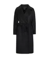 Weekend Max Mara Belted Wool Double-breasted Coat In Black
