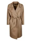 Weekend Max Mara Double-breasted Coat In Brown