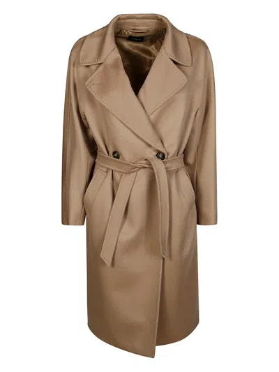 Weekend Max Mara Double-breasted Coat In Brown