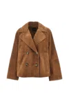 Weekend Max Mara Double-breasted Jacket In Brown