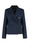 Weekend Max Mara Double-breasted Jacket Carpet In Multi