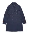 Weekend Max Mara Double-breasted Lapel Trench Coat In Blue