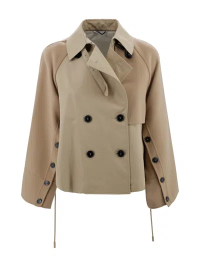 Weekend Max Mara Double-breasted Long-sleeved Jacket In Camel