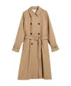 Weekend Max Mara Double-breasted Long-sleeved Windbreaker In Nude