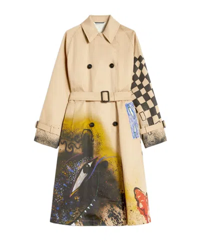 Weekend Max Mara Double-breasted Trench Coat In Multi