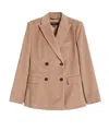 Weekend Max Mara Corduroy Double-breasted Blazer In Brown