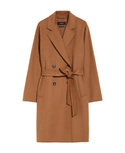 Weekend Max Mara Double-breasted Wool Coat In Brown