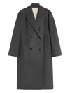 Weekend Max Mara Double-breasted Wool Coat In Gray