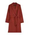 Weekend Max Mara Womens Rust Flirt Double-breasted Wool-blend Coat In Red