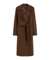 Weekend Max Mara Double-breasted Wool Mid-length Coat In Brown