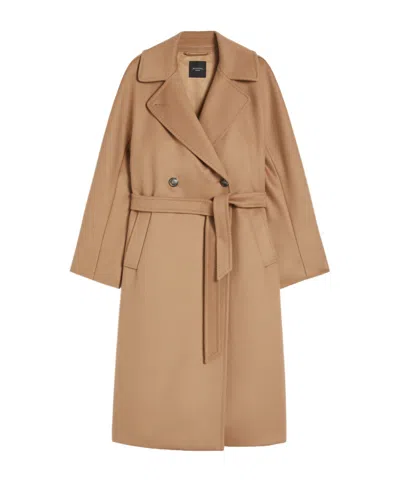 Weekend Max Mara Double-breasted Wool Mid-length Coat In Multi