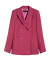 Weekend Max Mara Double-breasted Wool Suit Jacket In Pink