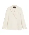 Weekend Max Mara Nervoso Sabbia Double-breasted Blazer In White