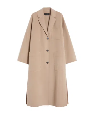 Weekend Max Mara Double-faced Wool-blend Coat - Camel In Brown