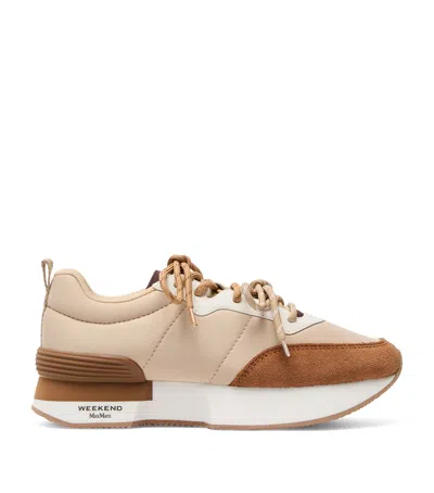 Weekend Max Mara Double Lace Sneakers In Ivory