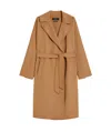 Weekend Max Mara Double-layer Wool Blend Wrap Coat In Brown