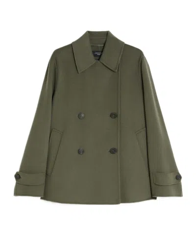 Weekend Max Mara Double-sided Coat In Kaki