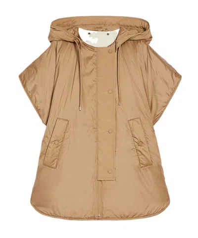 Weekend Max Mara Double-sided Hooded Cotton Vest In Nude