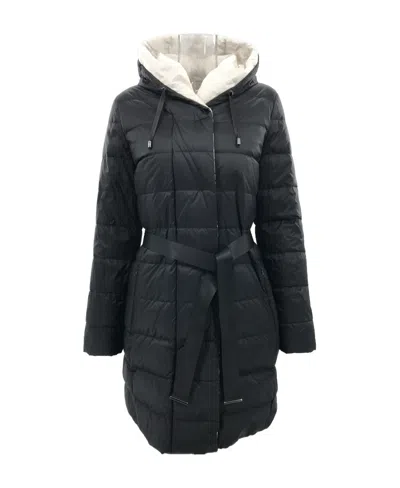 Weekend Max Mara Double-sided Hooded Down Jacket In Black