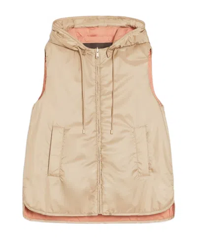 Weekend Max Mara Double-sided Vest In Nude