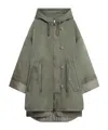 Weekend Max Mara Double-sided Waterproof Cotton Parka Coat In Gray