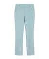 Weekend Max Mara Double Viscose Canvas Trousers In Light Green