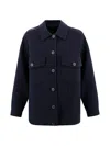 Weekend Max Mara Mida Wool Jacket In Blue