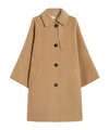 Weekend Max Mara Double Wool Drap Coat In Brown