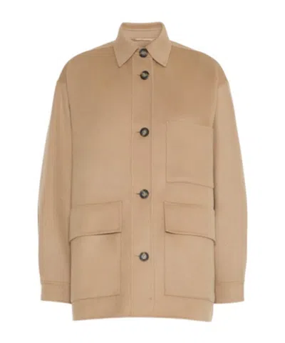 Weekend Max Mara Double Wool Jacket In Brown