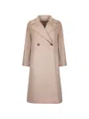 Weekend Max Mara Double-breasted Belted Coat In Neutral