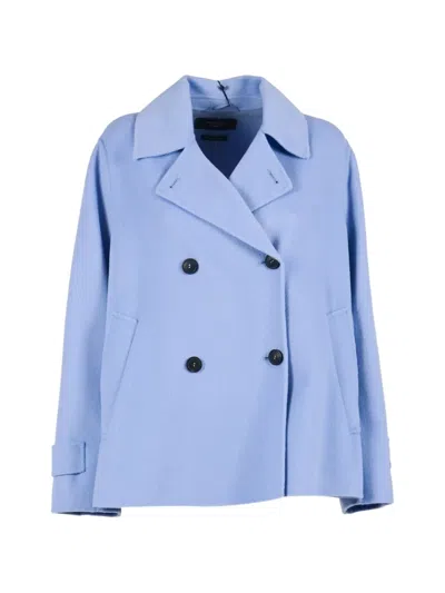 Weekend Max Mara Double-breasted Blazer In Blue