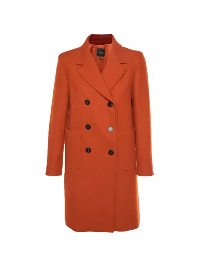 Pre-owned Weekend Max Mara Double-breasted Coat In Orange