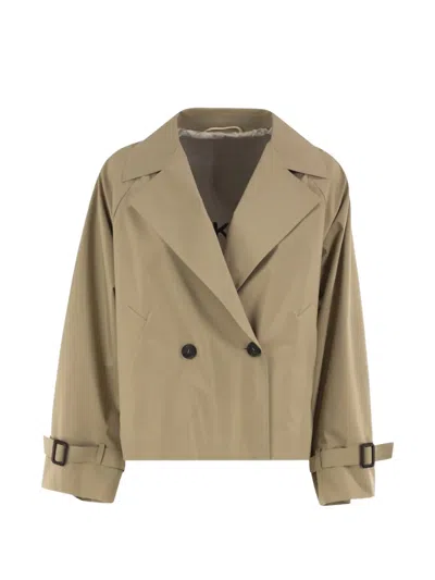 Weekend Max Mara Double-breasted Cropped Jacket In Neutral
