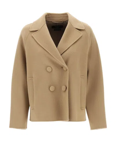 Weekend Max Mara Double-breasted Jacket In Brown