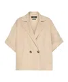 Weekend Max Mara Double-breasted Short Coat In Neutral