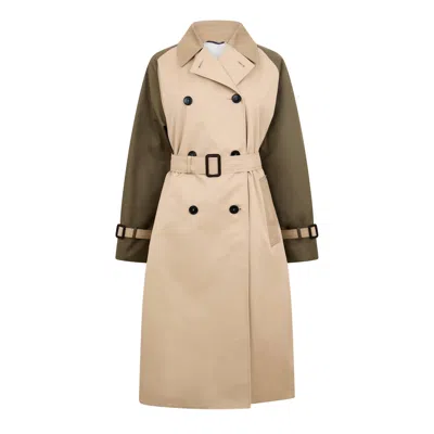 Weekend Max Mara Double-breasted Trench Coat In Animal Print