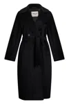 Weekend Max Mara Double Breasted Wool Coat Belted Midi