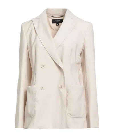 Weekend Max Mara Double-breasted Wool Blazer In Neutral