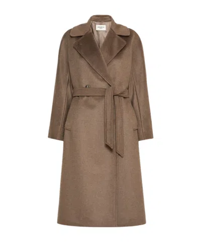 Weekend Max Mara Double-breasted Wool Coat In Brown
