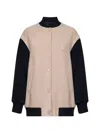Weekend Max Mara Double-faced Wool Bomber Jacket In Pink