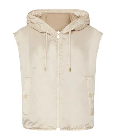 Weekend Max Mara Double-sided Short Cotton-padded Jacket In Brown