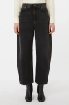 Weekend Max Mara Douglas High Waist Barrel Leg Jeans In Black