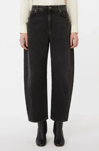 Weekend Max Mara Douglas High Waist Barrel Leg Jeans In Black